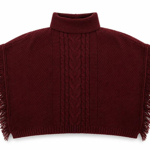 NEXT Womens Purple Roll Neck  Acrylic Cape Jumper One Size