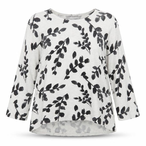 Marks and Spencer Womens White Crew Neck Floral Viscose Pullover Jumper Size 12