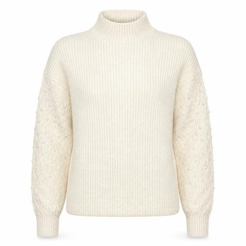 George Womens Beige Mock Neck  Acrylic Pullover Jumper Size S
