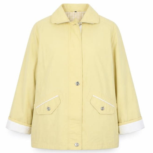 Berketex Womens Yellow   Pea Coat Coat Size 10  Zip