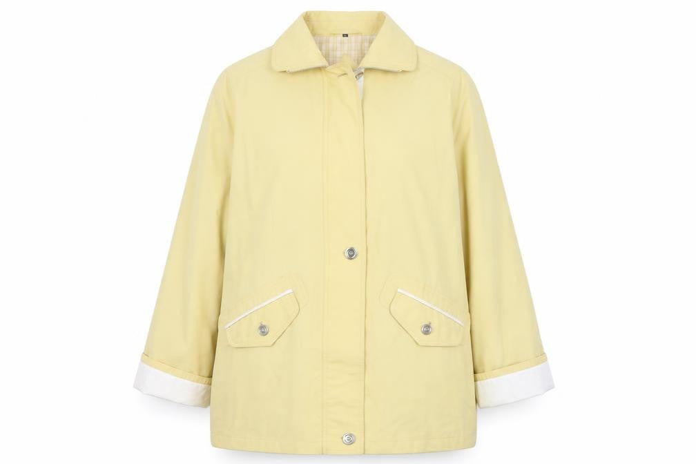 Berketex Womens Yellow   Pea Coat Coat Size 10  Zip