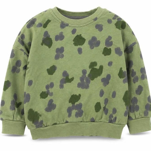 George  Boys Green Camouflage Cotton Pullover Sweatshirt Size 2-3 Years