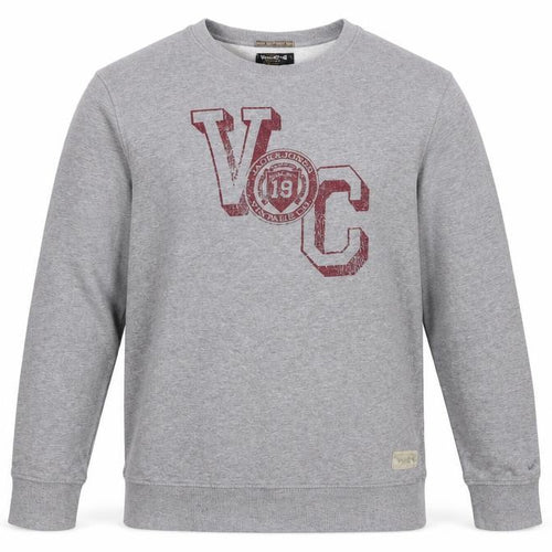 Vintage Cloth Mens Grey  Cotton Pullover Sweatshirt Size L
