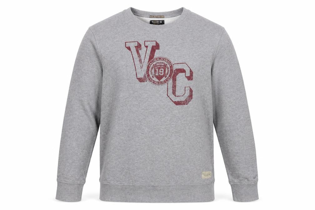 Vintage Cloth Mens Grey  Cotton Pullover Sweatshirt Size L