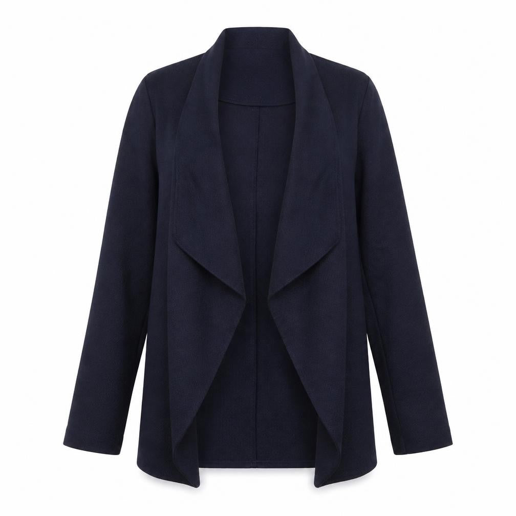 Front view of Marks & Spencer women’s blue jacket, size UK 10