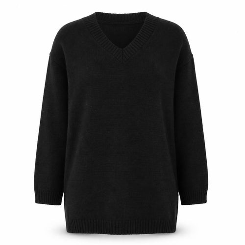 ASOS Womens Black V-Neck  Acrylic Pullover Jumper Size 6
