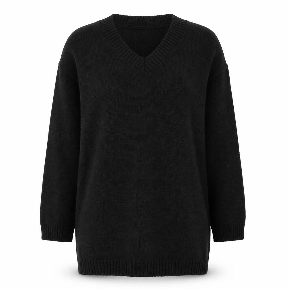 ASOS Womens Black V-Neck  Acrylic Pullover Jumper Size 6