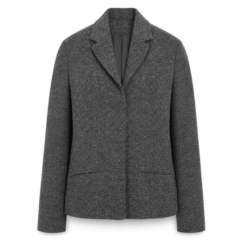 Front view of Principles women’s grey jacket blazer, size UK 8, button