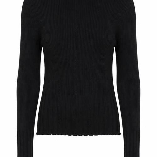 Topshop Womens Black Round Neck  Acrylic Pullover Jumper Size S