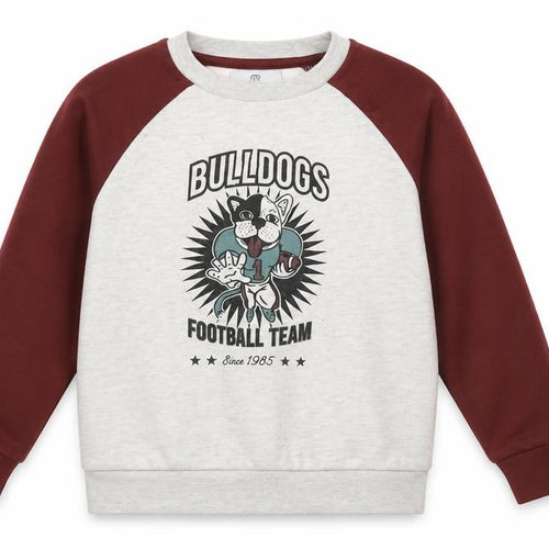 Preworn Boys Grey  Polyester Pullover Sweatshirt Size 6 Years   - Bulldog