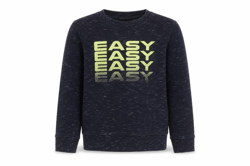 Front view of inextenso boys’ blue polyester pullover sweatshirt, size 8-9, years