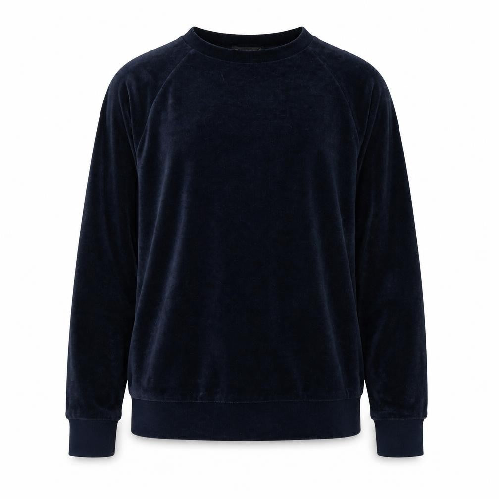 Front view of Primark men’s blue polyester pullover sweatshirt, size XS