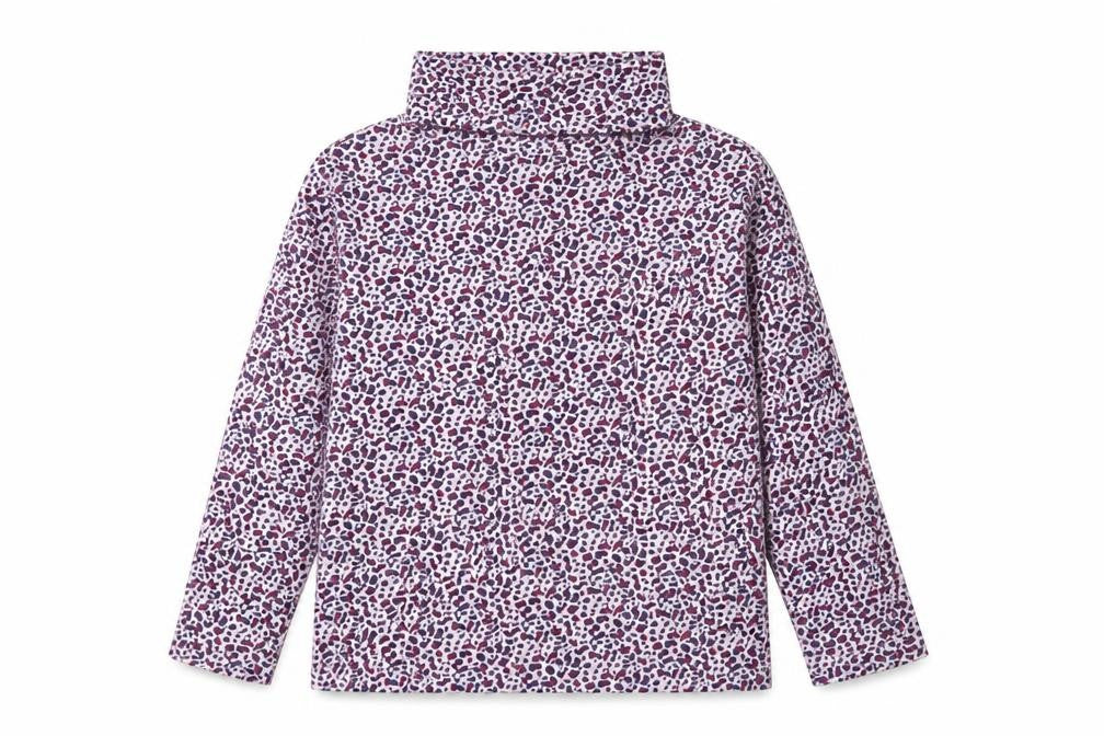 Front view of Iupilu girls’ multicoloured geometric cotton basic casual, size 2, years roll neck