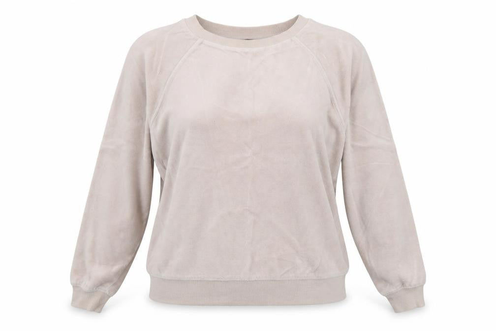 Front view of New Look women’s pink round neck cotton jumper, size UK 12