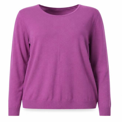 Marks and Spencer Womens Purple Round Neck  Acrylic Pullover Jumper Size 18