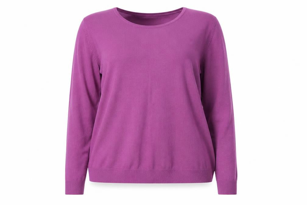 Marks and Spencer Womens Purple Round Neck  Acrylic Pullover Jumper Size 18