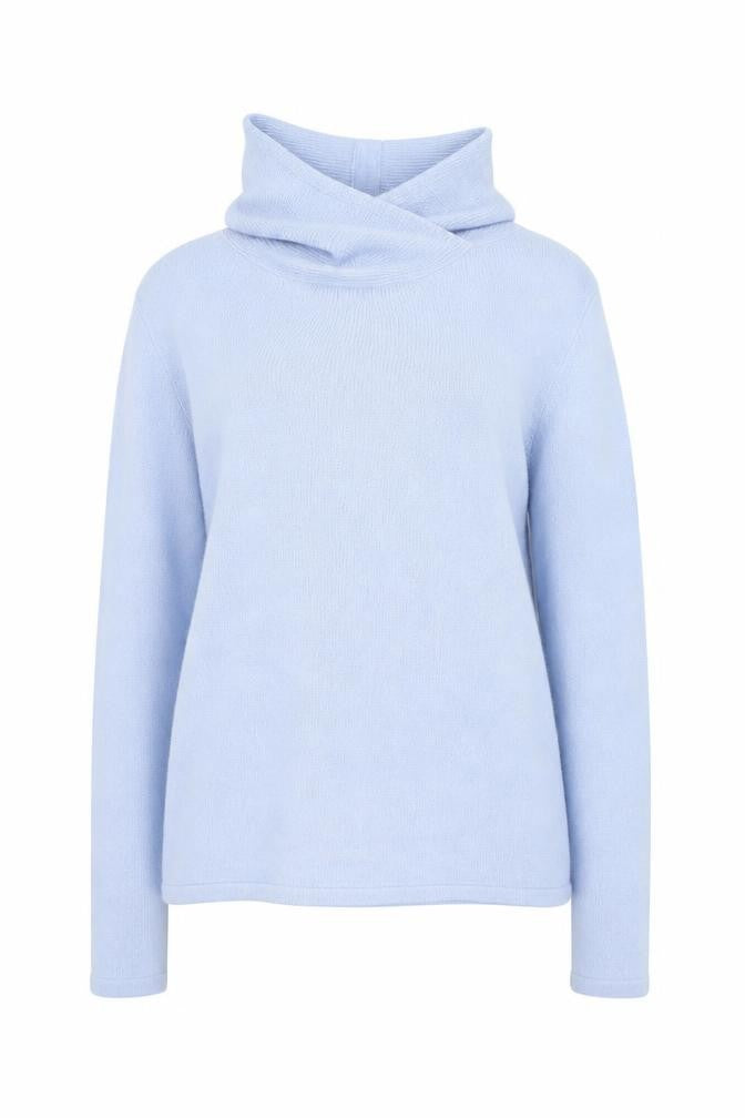 Emreco Womens Blue High Neck  Acrylic Pullover Jumper Size 10