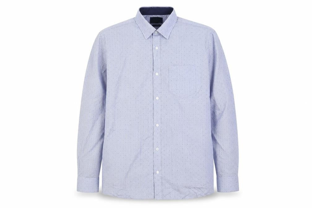 F&F Mens Blue  Cotton  Button-Up Size 42 Collared