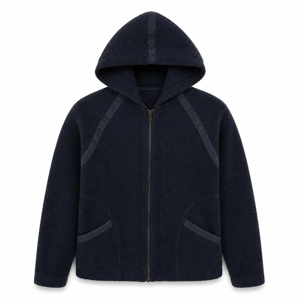 Front view of Next women’s blue jacket, size UK 12, zip