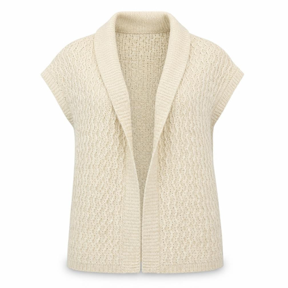 Evie Womens Beige Collared  Acrylic Cardigan Jumper Size 14