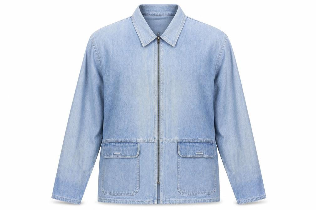 Front view of Mackays Blue Jacket, size S, Zip