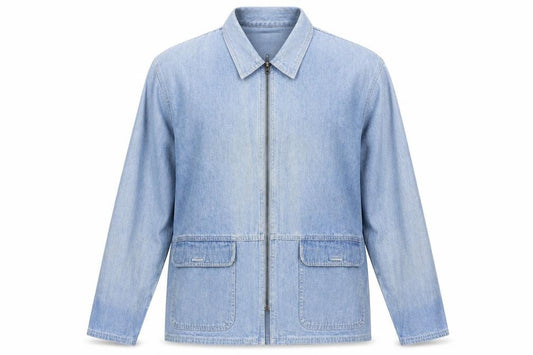 Front view of Mackays Blue Jacket, size S, Zip
