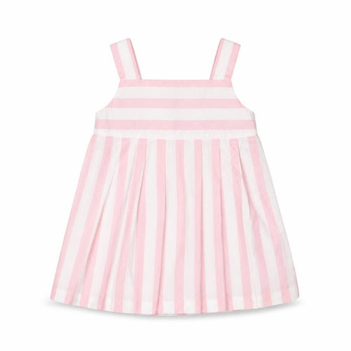 Savannah Baby White Striped Cotton A-Line  Size 18 Months  Square Neck Button