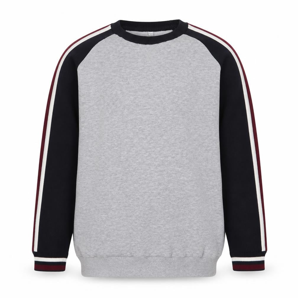 Front view of Marks & Spencer girls’ grey cotton pullover sweatshirt, size 13-14, years pullover