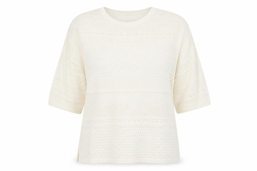 F&F Womens Ivory Crew Neck  Acrylic Pullover Jumper Size 18