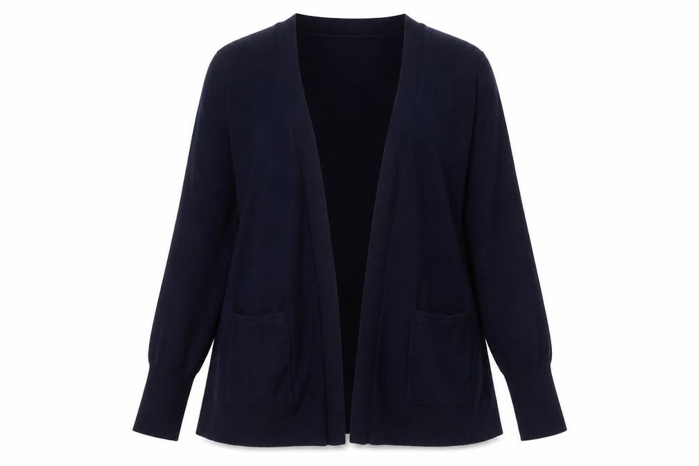 Marks and Spencer Womens Blue V-Neck  Viscose Cardigan Jumper Size S