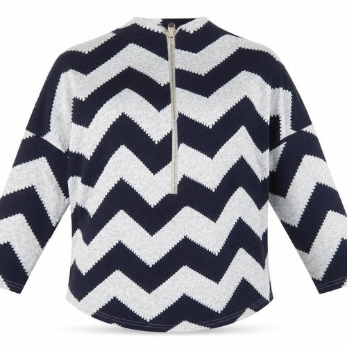 Bonmarché Womens Blue Striped Polyester Full Zip Sweatshirt Size XS  Zip