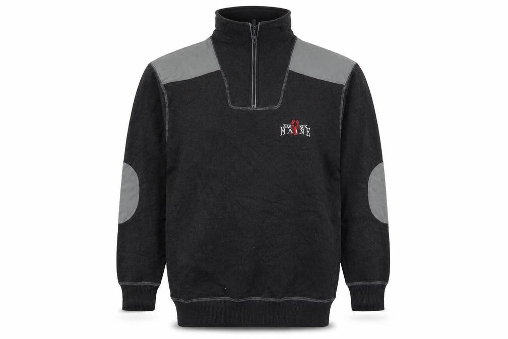 Front view of Renegade Club men’s grey high neck polyester jumper, size M