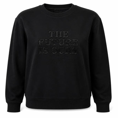 Mango Womens Black  Polyester Pullover Sweatshirt Size S  Pullover - The future is yours