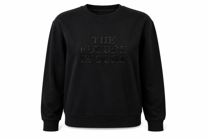 Mango Womens Black Polyester Pullover Sweatshirt Size S Pullover - The future is yours