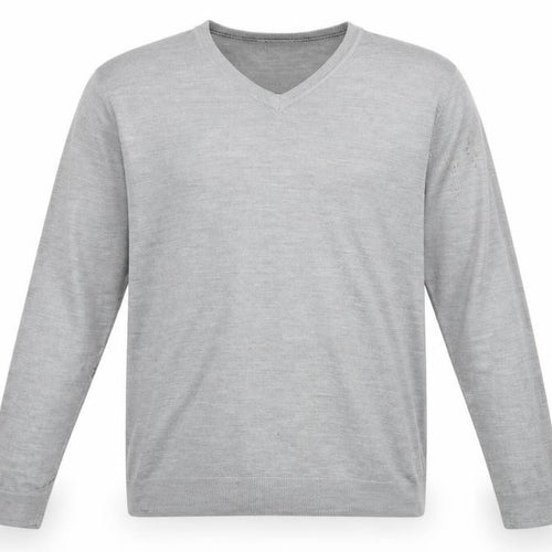 Burton Mens Grey V-Neck  Acrylic Pullover Jumper Size 2XL