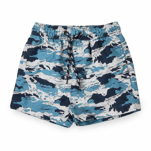 NEXT Boys Blue Camouflage Polyester Cropped Trousers Size 9-12 Months  Tie
