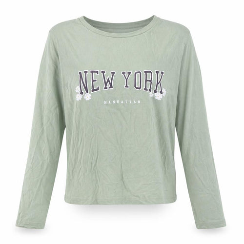 915 Generation Girls Green  Cotton Basic T-Shirt Size M Round Neck