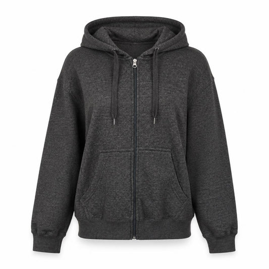 Front view of Preworn women’s grey jacket, size UK 12