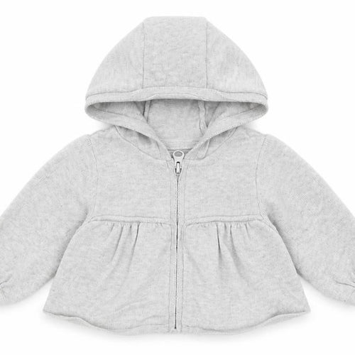 Mothercare Girls Grey  Cotton Cardigan Jumper Size 0-3 Months  Zip