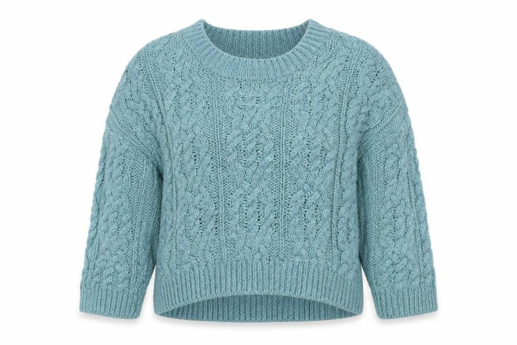 Front view of H&M women’s green roll neck acrylic jumper, size M