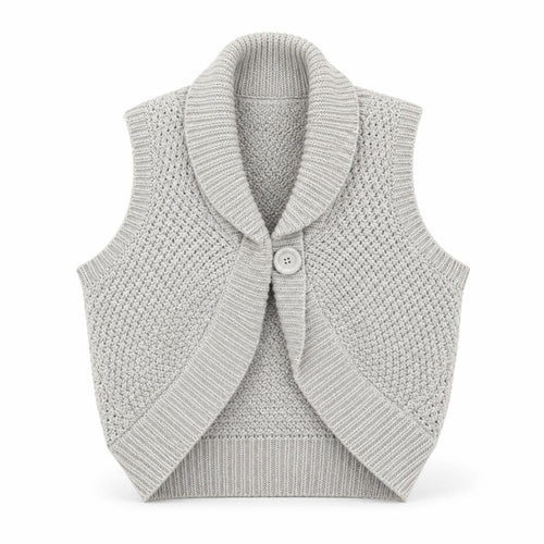 Marks and Spencer Womens Grey V-Neck  Acrylic Shrug Jumper Size 12