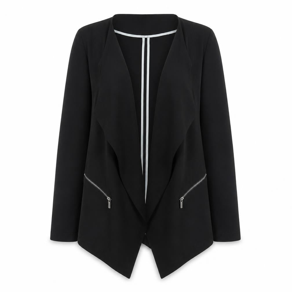 Front view of Dorothy Perkins women’s black jacket, size UK 10