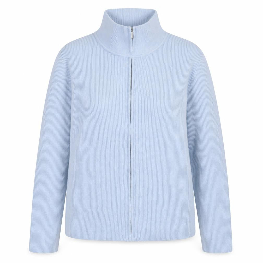 Primark  Womens Blue High Neck  Viscose Full Zip Jumper Size XL