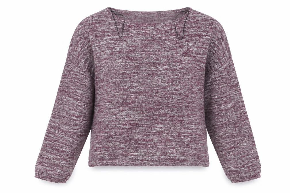 Front view of Divided women’s purple round neck polyester jumper, size M