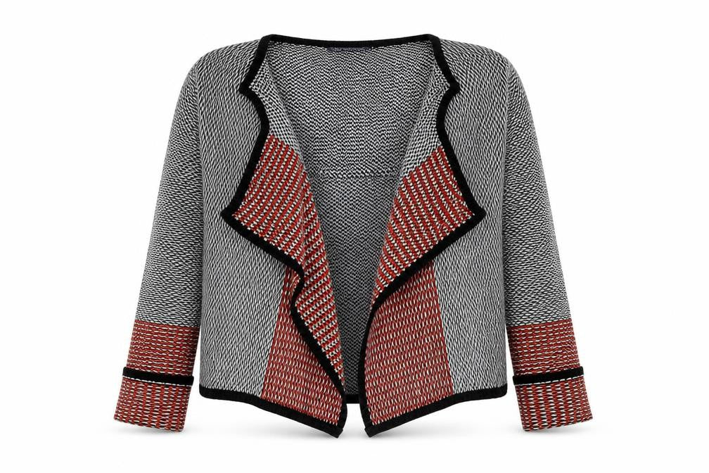 Marks and Spencer Womens Multicoloured V-Neck  Acrylic Cardigan Jumper Size 14