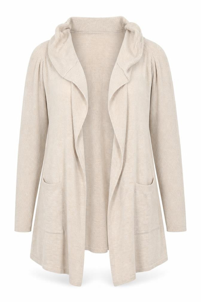 F&F Womens Beige Collared  Nylon Cardigan Jumper Size 10