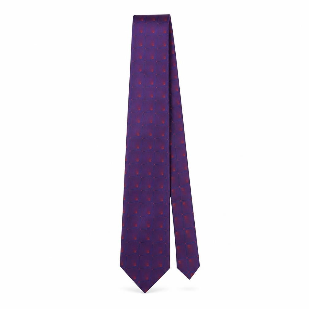 David Moss Mens Purple Plaids & Checks Silk Pointed Tie One Size
