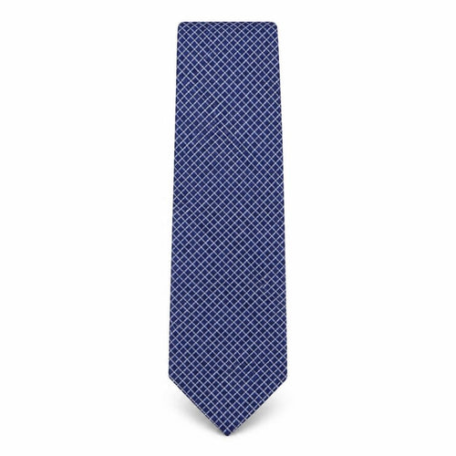Debenham & Freeman  Mens Blue Plaids & Checks Silk Pointed Tie One Size