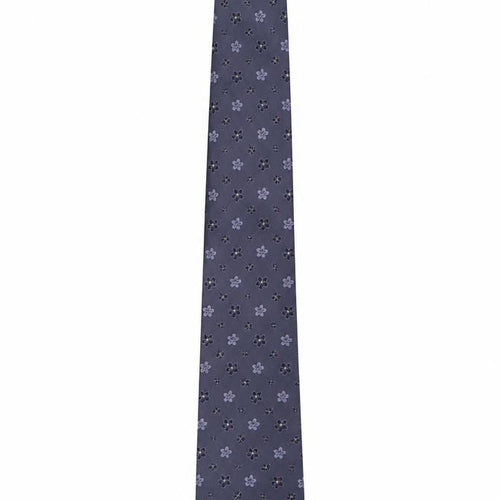 Blazer Mens Grey Floral Silk Pointed Tie One Size