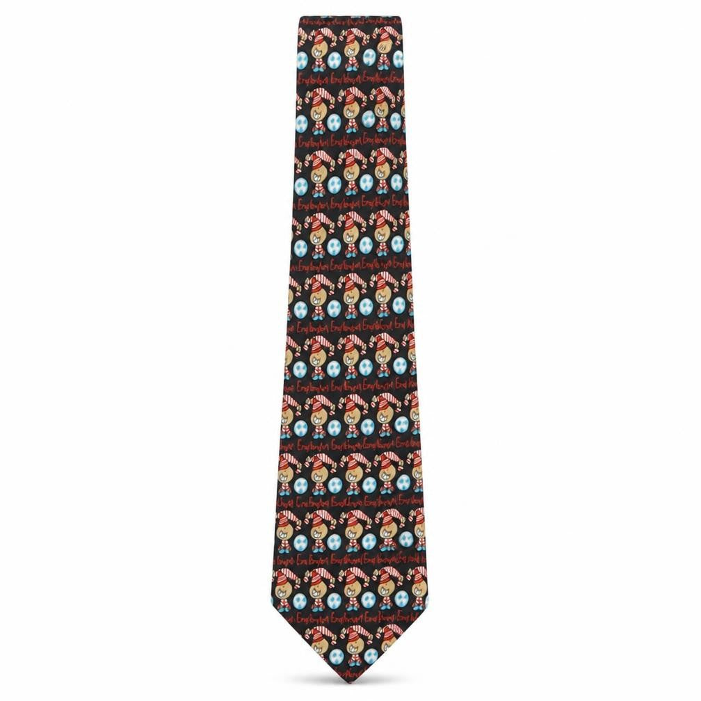 Front view of Bubblegum men’s multicoloured geometric polyester pointed tie one size - england